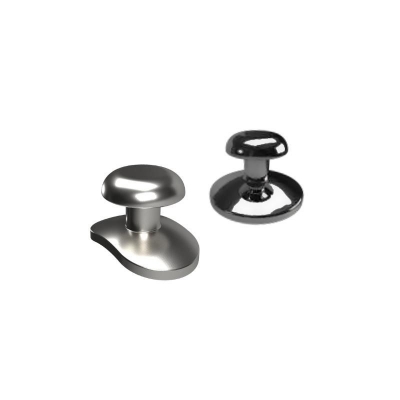 STAINLESS STEEL ROUND BUTTONS - ASSORTED BASE SHAPES
